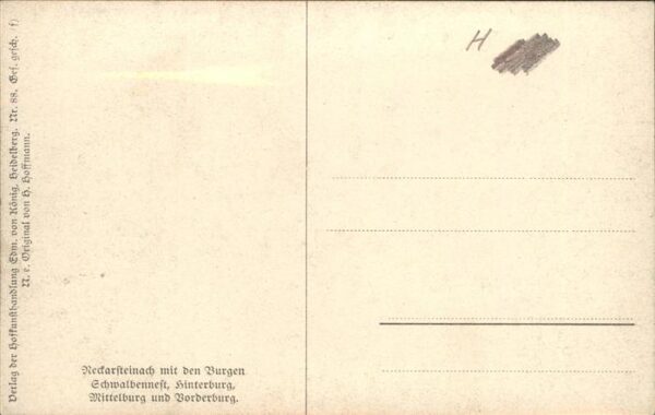Hoffmann Heinrich Nr. 88 Neckarsteinach Burg Schwalbennes – Bild 2