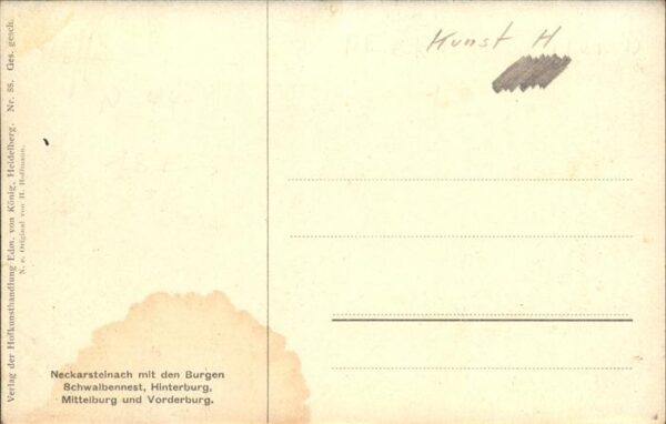 Hoffmann Heinrich Nr. 88 Neckarsteinach Mittelburg Vorder – Bild 2