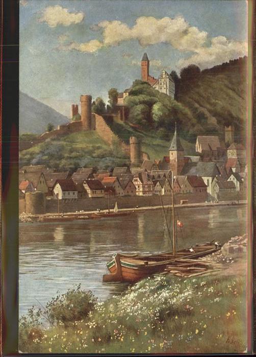 Hoffmann Heinrich Nr. 664 Hirschhorn am Neckar Segelboot