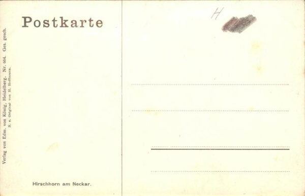 Hoffmann Heinrich Nr. 664 Hirschhorn am Neckar Segelboot – Bild 2