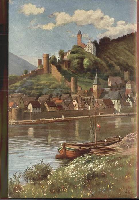 Hoffmann Heinrich Nr. 664 Hirschhorn am Neckar Segelboot