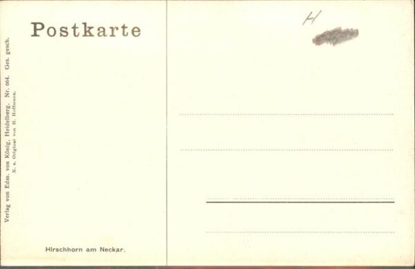 Hoffmann Heinrich Nr. 664 Hirschhorn am Neckar Segelboot – Bild 2