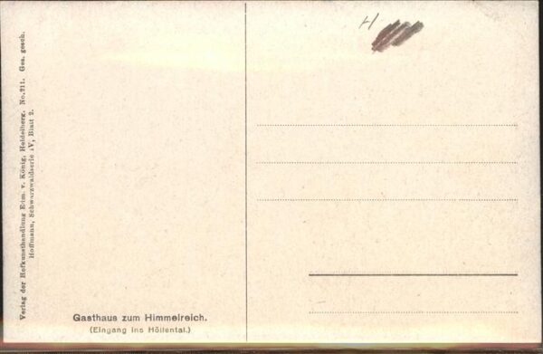 Hoffmann Heinrich Nr. 211 Höllental Gasthaus zum Himmelre – Bild 2