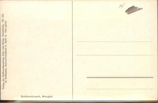Hoffmann Heinrich Nr. 233 Schönmünzach Murgtal – Bild 2