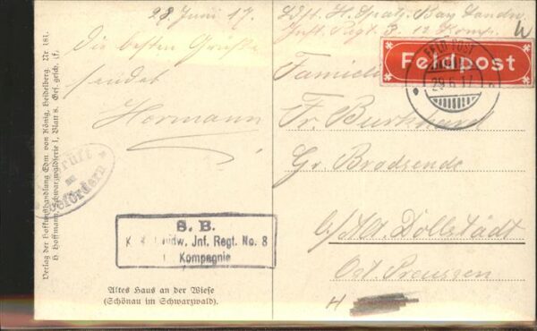 Hoffmann Heinrich Nr. 181 Altes Haus Schönau Schwarzwald – Bild 2