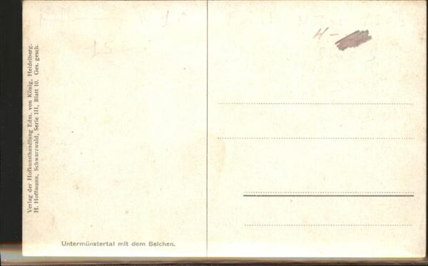 Hoffmann Heinrich Untermünstertal Belchen Schwarzwald – Bild 2