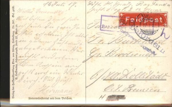 Hoffmann Heinrich Nr. 207 Untermünstertal Belchen Schwarz – Bild 2