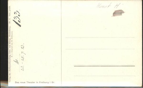 Hoffmann Heinrich Nr. 8 Freiburg im Breisgau neues Theate – Bild 2