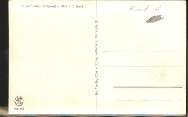 Hoffmann Heinrich Nr. 104 Bacharach Das alte Haus – Bild 2