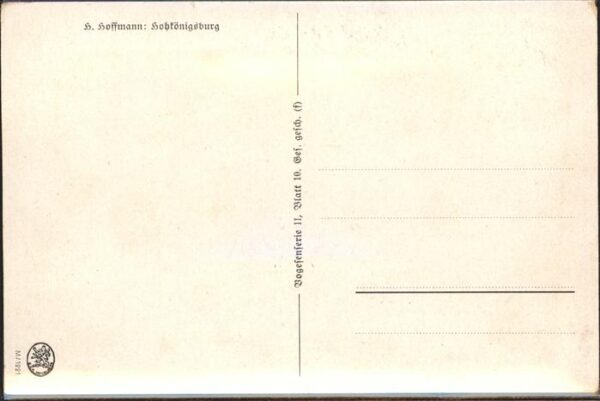 Hoffmann Heinrich Hohkönigsburg Vogesenserie II Blatt 10 – Bild 2