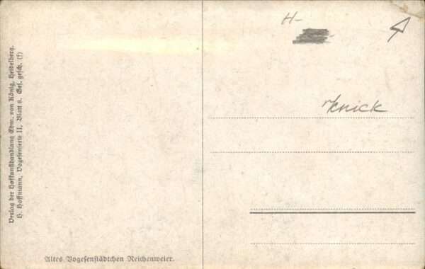Hoffmann Heinrich Vogesenstädtchen Reichenweier Weinberg – Bild 2