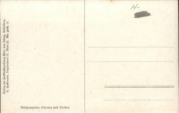 Hoffmann Heinrich Reichenweier Obertor Dolder – Bild 2