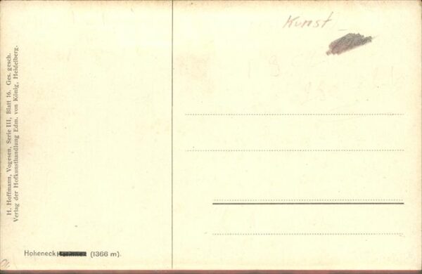 Hoffmann Heinrich Hoheneck Vogesenserie III Blatt 16 – Bild 2