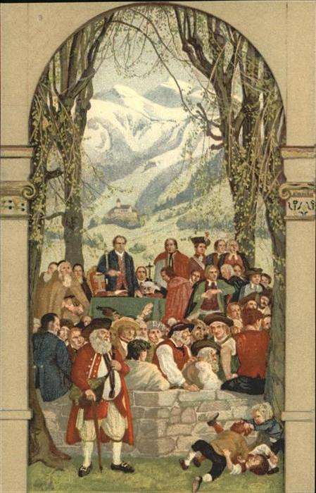 Bundesfeier Schweiz Soldaten W. Balmer A. Welti