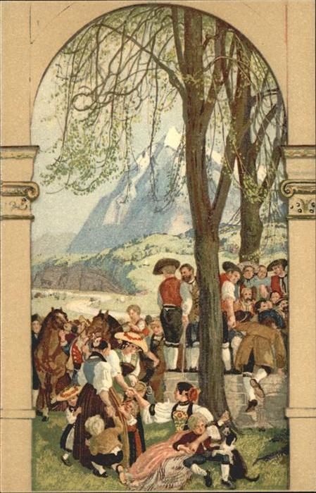 Bundesfeier Schweiz Soldaten W. Balmer A. Welti