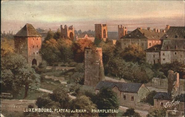 Verlag Tucks Oilette Nr. 737 Luxembourg Plateau du Rham
