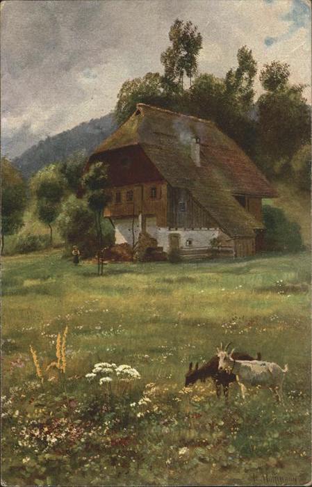 Hoffmann Heinrich Nr. 192 Schwarzwaldhaus Ziegen