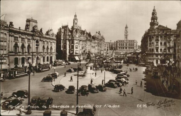 Porto Portugal Praca da Liberadade e Avenida dos Aliad