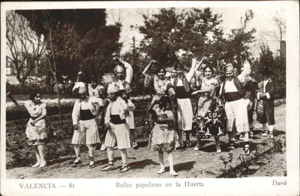 Valencia Valenciana Bailes populares en la Huerta Tanz Trac