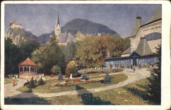 Bled Pred zdraviskim domom Casino Kirche Pav