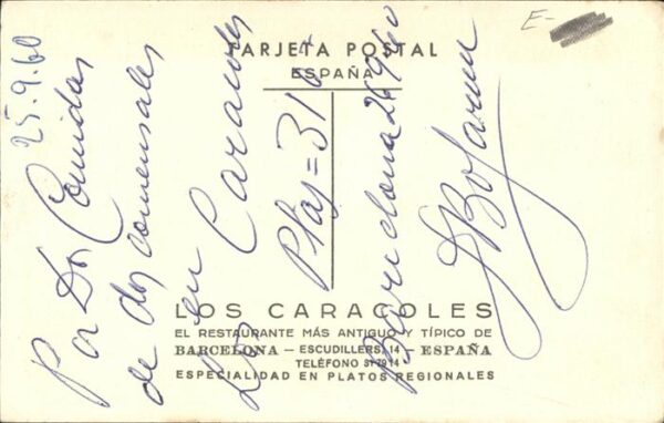 Barcelona Cataluna Restaurante mas antiguo Los Caracoles – Bild 2
