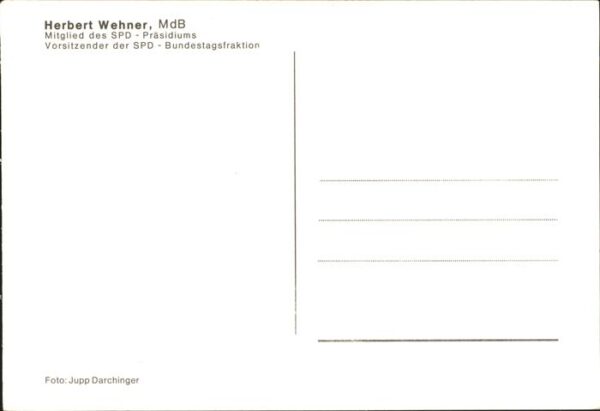 Politiker Herbert Wehner SPD – Bild 2