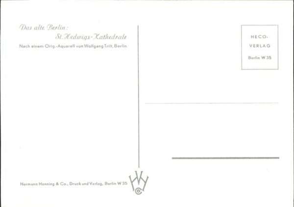 Kuenstlerkarte Wolfgang Tritt Berlin St. Hedwigs-Kathe – Bild 2