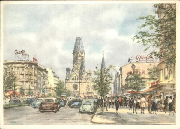 Kuenstlerkarte Wolfgang Tritt Berlin Kaiser-Wilhelm-Ge