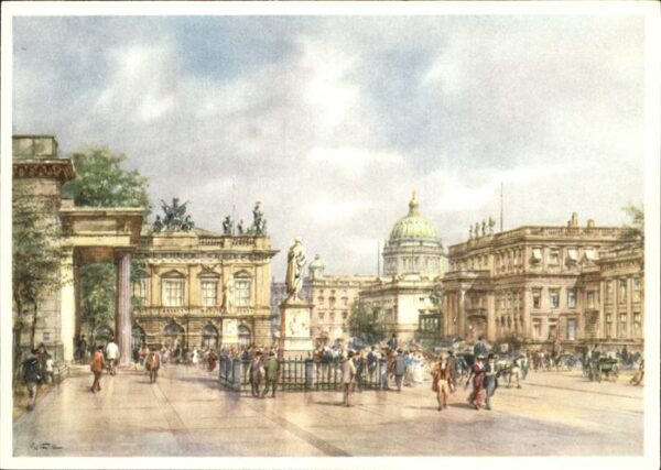 Kuenstlerkarte Wolfgang Tritt Berlin Linden/Partie am