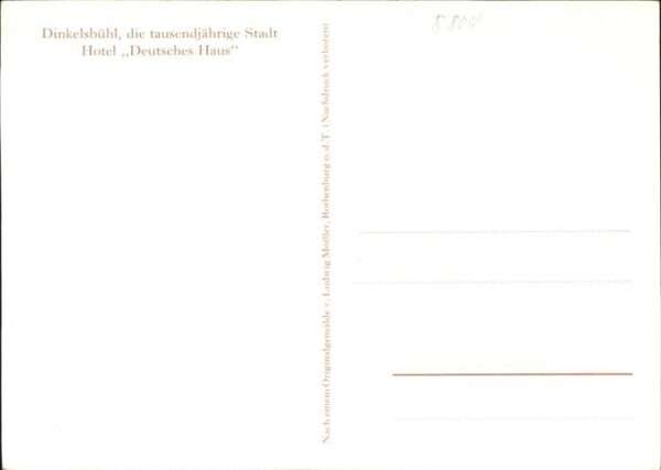 Moessler L. Dinkelsbühl Hotel Deutsches Haus Pferde – Bild 2