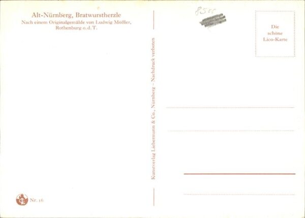 Moessler L. Alt-Nürnberg Bratwurstherzle – Bild 2