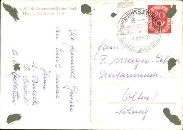 Moessler L. Dinkelsbühl Hotel Deutsches Haus Pferde – Bild 2