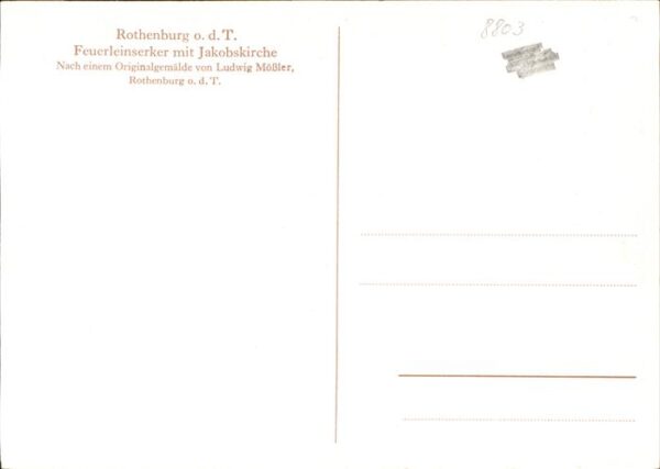 Moessler L. Rothenburg-Tauber Feuerleinserker Jakob – Bild 2