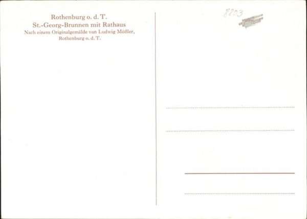 Moessler L. Rothenburg-Tauber St.-Georg-Brunnen Rat – Bild 2