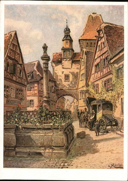 Moessler L. Rothenburg-Tauber Markusturm Röderbogen