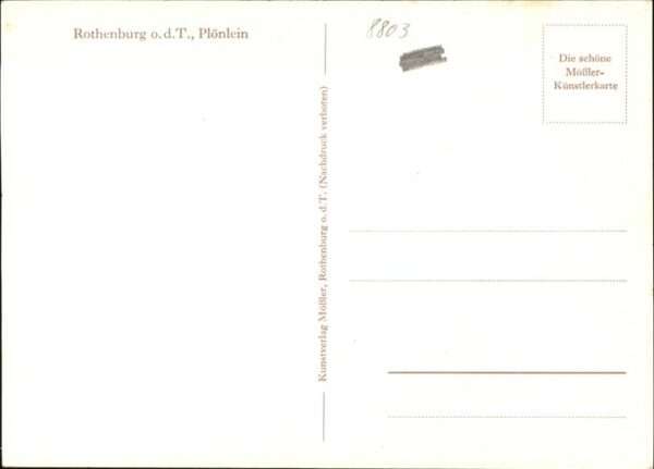 Moessler L. Rothenburg-Tauber Plönlein – Bild 2