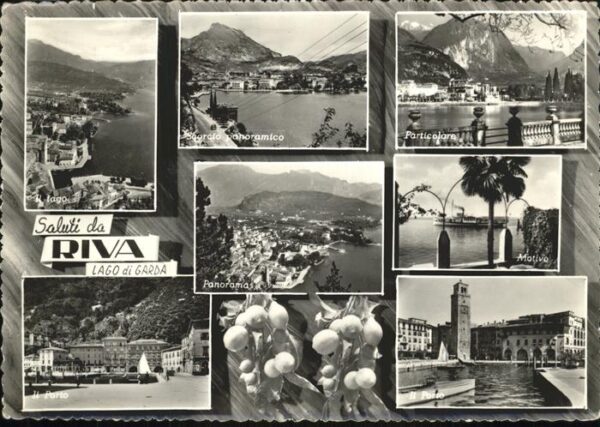 Riva del Garda Il Lago Il Porto Panorama Motivo Partic