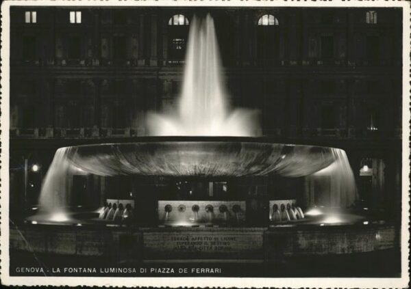 Genova Genua Liguria La Fontana Luminosa di Piazza de Ferrar