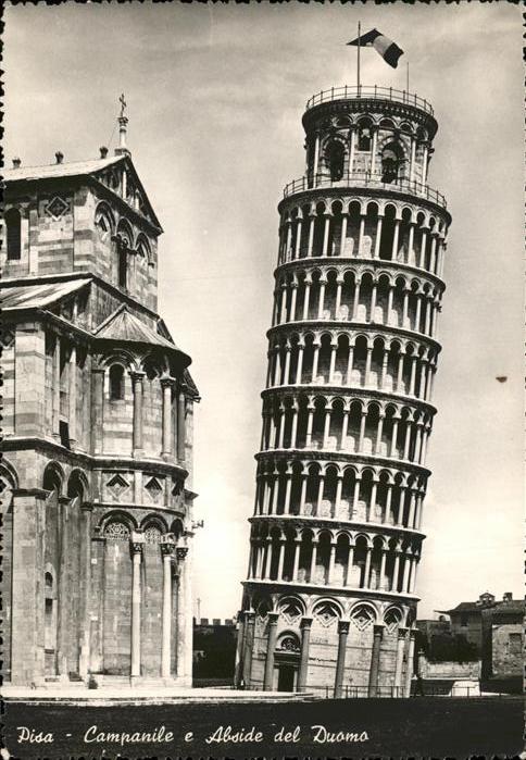 Pisa Campanile e Abside del Duomo schiefer T