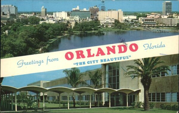 Orlando Florida Skyline view from Lake Eola Park