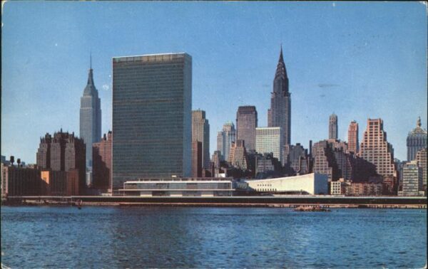 New York City Mid Manhatten Skyline from across the E