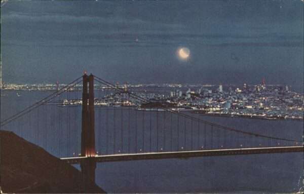 San Francisco California Golden Gate Bridge at night