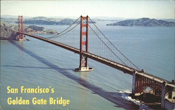 San Francisco California Golden Gate Bridge aerial view