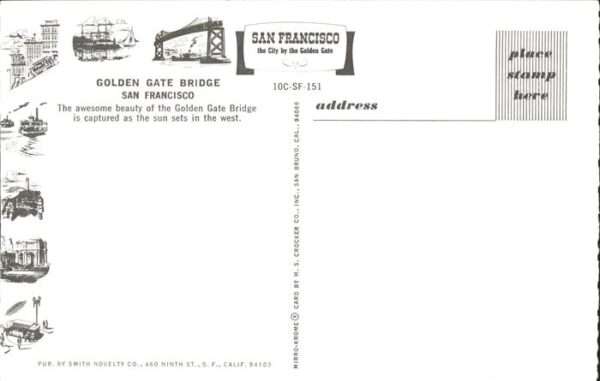 San Francisco California Golden Gate Bridge at sunset – Bild 2