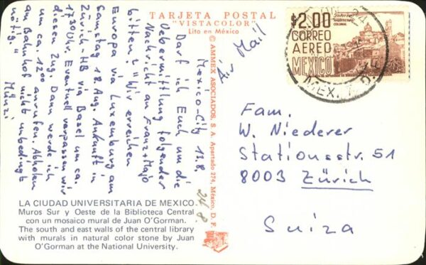Mexico City Universidad Nacional Biblioteca Mosaico – Bild 2