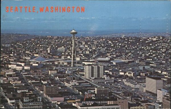 Seattle View towards Puget Sound with Space Nee