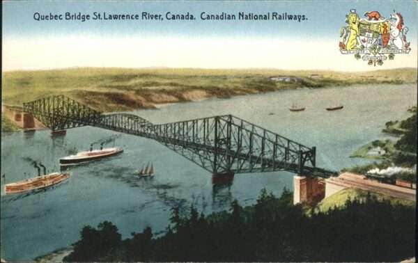 Quebec Bridge St. Lawrence River Canadian Nati
