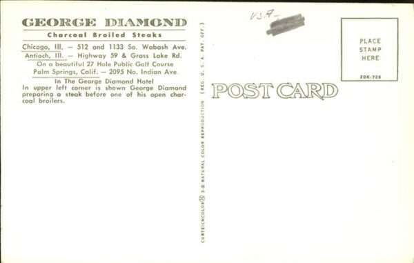 Chicago Illinois George Diamond Hotel Steak House – Bild 2