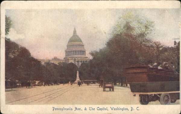 Washington DC Pennsylvania Avenue and the Capitol