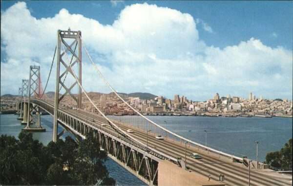 San Francisco California Oakland Bay Bridge Skyline view from Ye
